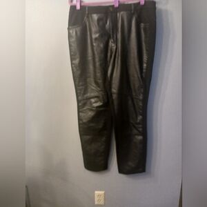 Final $8 Monroe & Main Faux Leather Front Pants . Sz. 1X Black.